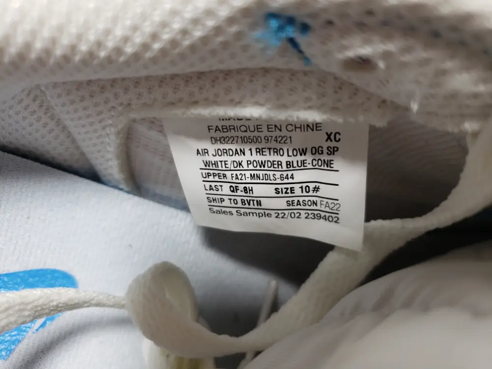 (OG)Off White x Air Jordan 1 low “UNC”ZC0790-148 
