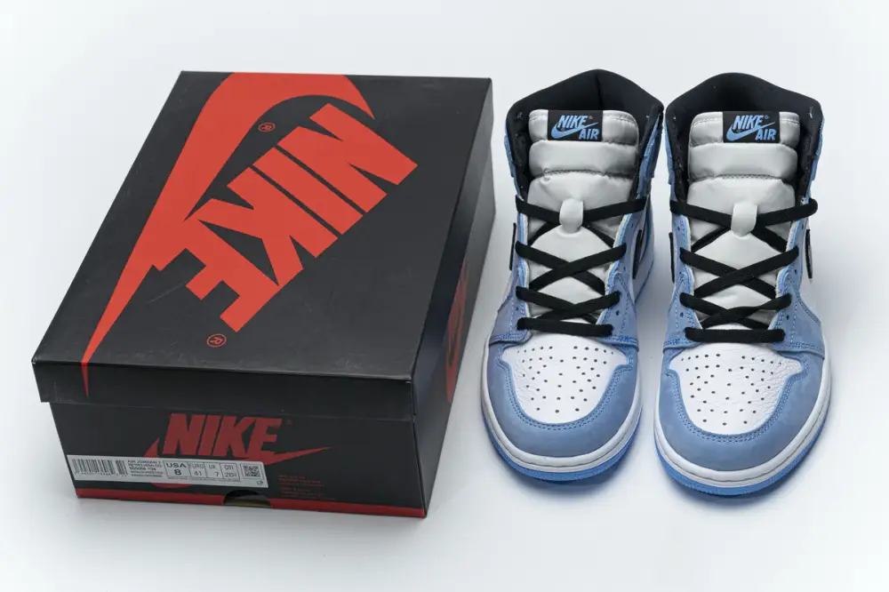 Air Jordan 1 Retro High White University Blue Black 555088-134(High quality) 