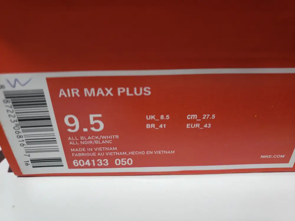 Nike Air Max Plus Triple Black 604133-050 