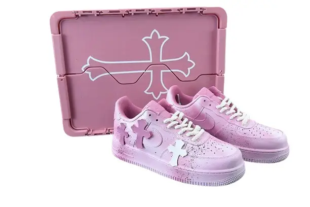 Chrome pink chrome heart af1 Hearts X AIR FORCE 1 CW2288-111