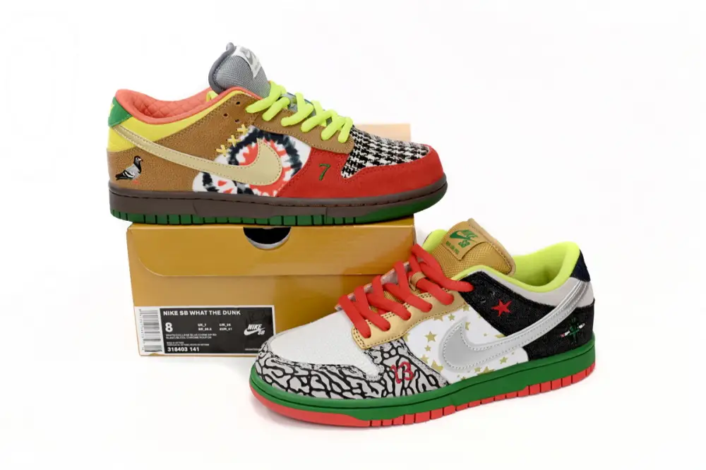 Nike What the Dunk reps Dunk Low "What the Dunk" Colorful Pigeon 318403-141