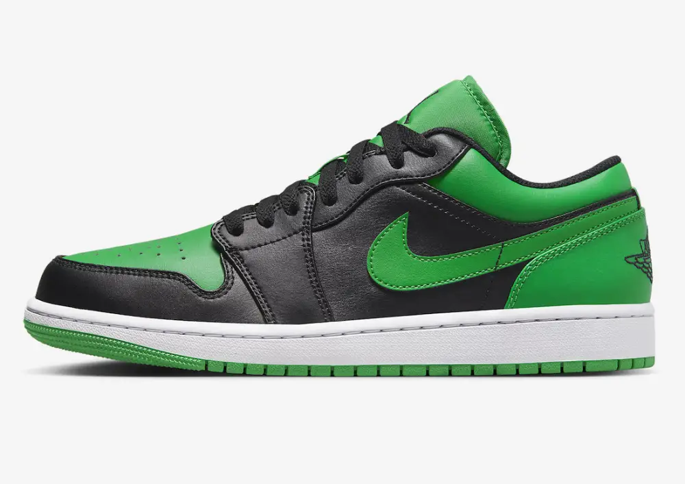 Air Jordan 1 Low “Lucky Green”Black Green Toes 553558-065 665498