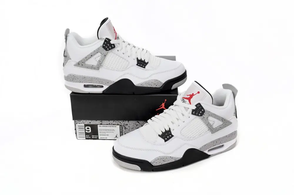 Air Jordan 4 reps Jordan 4 Retro White Cement 840606-192(Best Quality）
