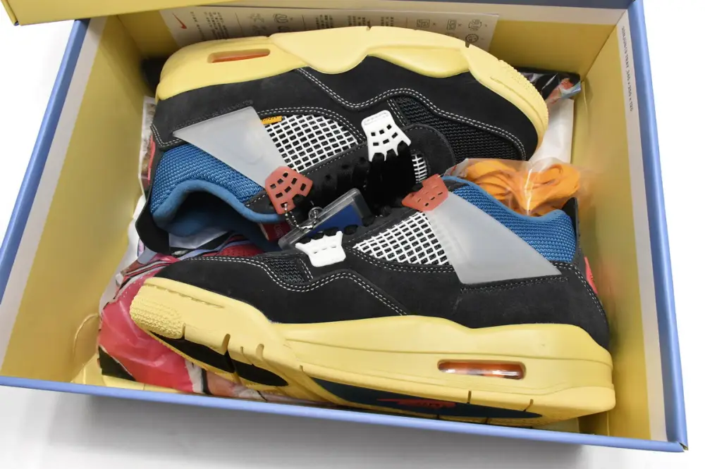 Union reps jordan 4 LA x Air Jordan 4 Retro SP Off Noir Black DC9533-001 (Top Quality)