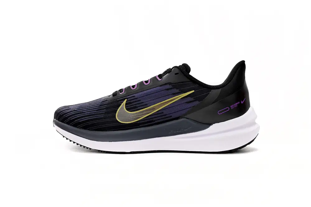 Nike Air Winflo 9 Black Blue and Yellow DD6203-007 C5F956