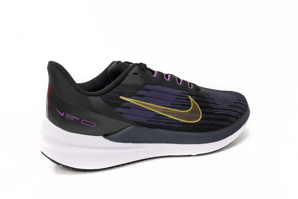 Nike Air Winflo 9 Black Blue and Yellow DD6203-007 