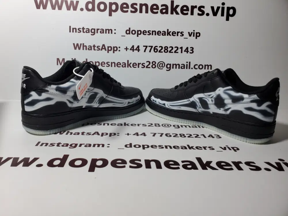 Nike air AF1 skeleton black Reps Force Black Skeleton Halloween (2019) BQ7541 001