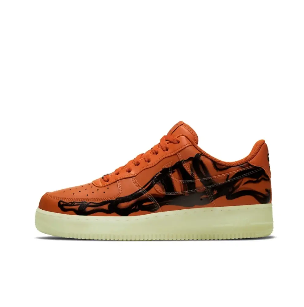 Nike Air Force 1 Low Orange Skeleton Halloween 81E330