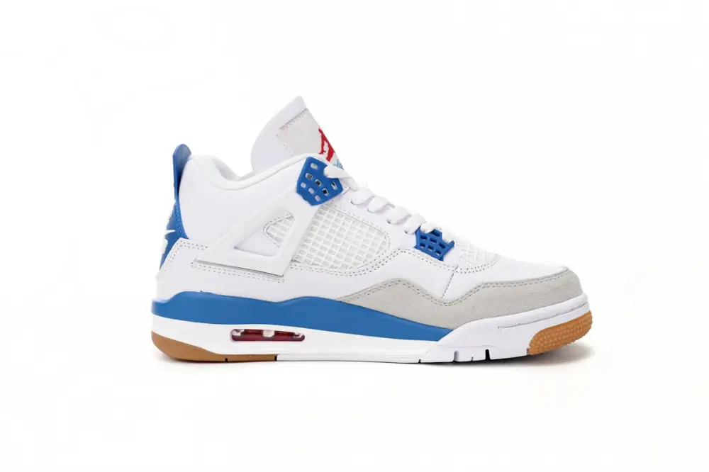 Nike reps Jordan 4 SB x Air Jordan 4 White Blue DR5415-104 (Top Quality)