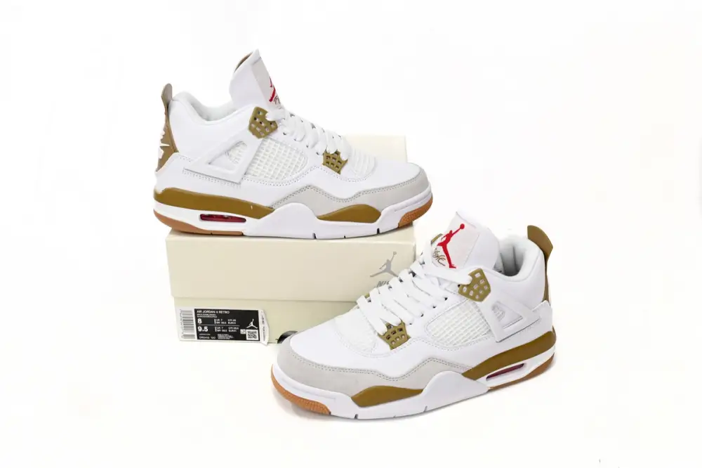 Nike SB x Air Jordan reps Jordan 4 4 White Brown DR5415-120 (Top Quality)