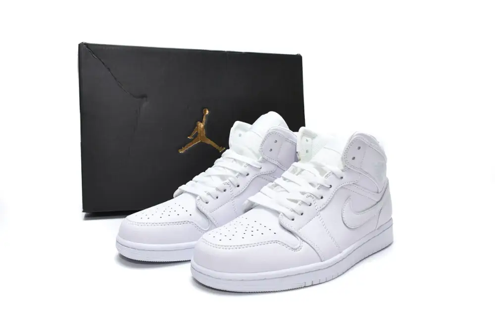 Air Jordan 1 Mid jordan 1 mid rep Triple White 554724-129