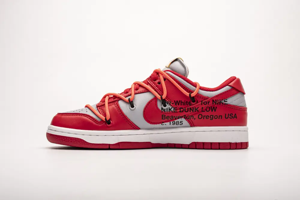 OFF White X Nike Dunk Low University Red dunk University Red CT0856-600