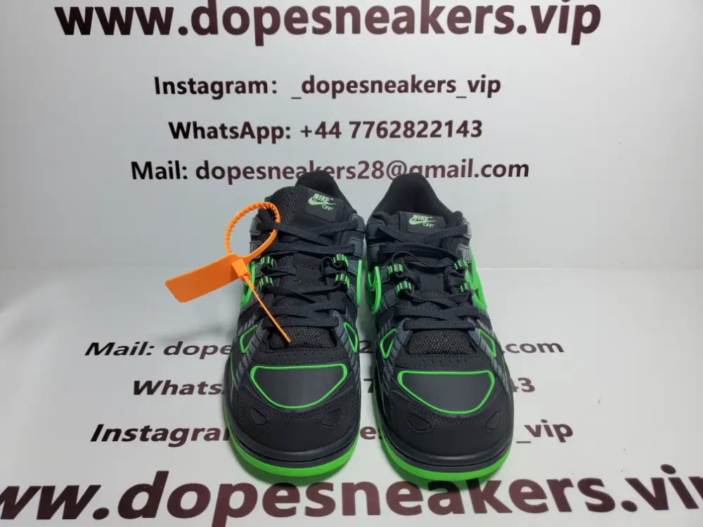 Nike Replica Nike Air Rubber Air Rubber Dunk Off-White Green Strike CU6015-001