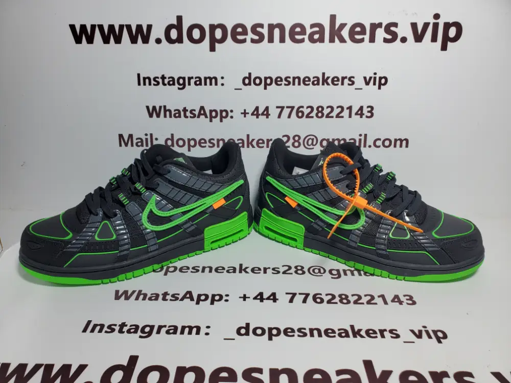 Nike Replica Nike Air Rubber Air Rubber Dunk Off-White Green Strike CU6015-001