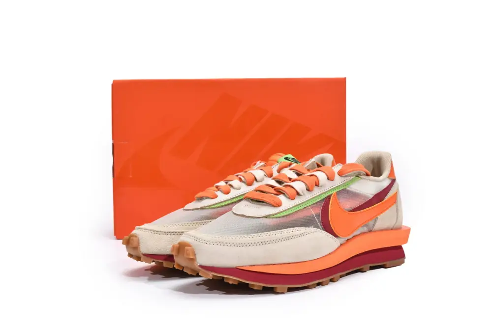 CLOT Cheap Nike LDWaffle x sacai x Nike LDWaffle Orange Blaze DH1347-100