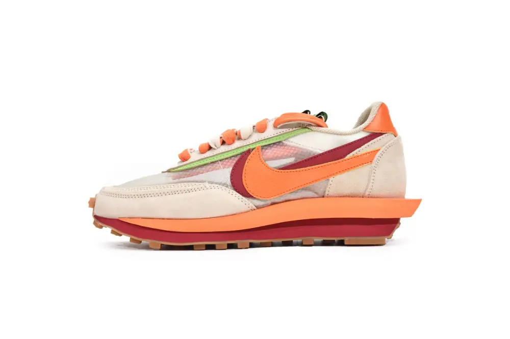 CLOT x sacai x Nike LDWaffle Orange Blaze DH1347-100 7163D1029