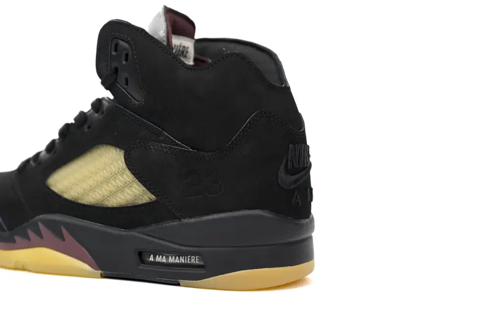 A Replica Jordan 5 Ma Maniére x Air Jordan 5 “Black” FD1330-001
