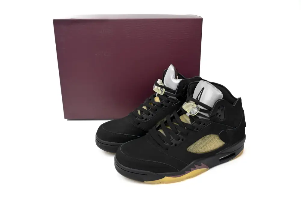 A Replica Jordan 5 Ma Maniére x Air Jordan 5 “Black” FD1330-001