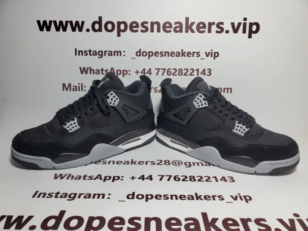 Cheap Air Jordan 4 Retro Black Canvas DH7138-006 