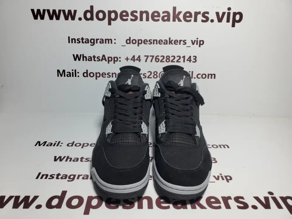 Cheap Air Jordan 4 Retro Black Canvas DH7138-006 