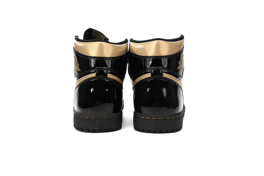 Air Jordan 1 Jordan High OG Patent Black Metallic Gold 555088-032