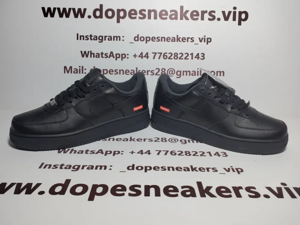 Supreme x Air supreme air force 1 reps Force 1 Low Black CU9225-001