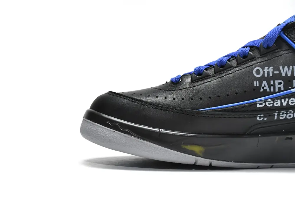 Off White x Air Jordan 2 Retro Low SP Black and Varsity Roy  DJ4375-004 