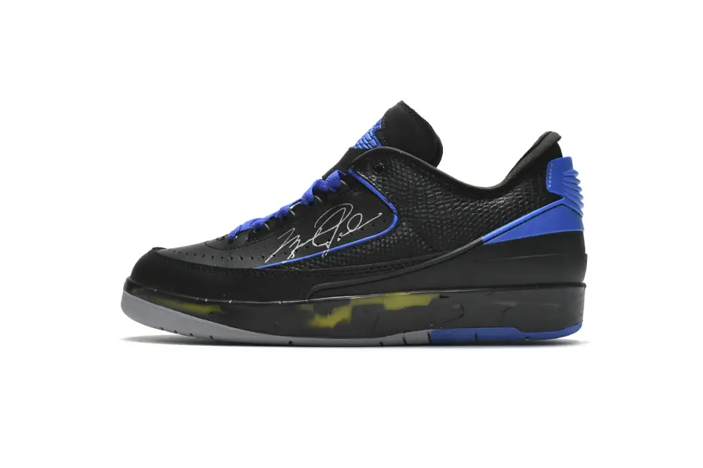 Off White x Air Jordan 2 Retro Low SP Black and Varsity Roy  DJ4375-004 3E8429