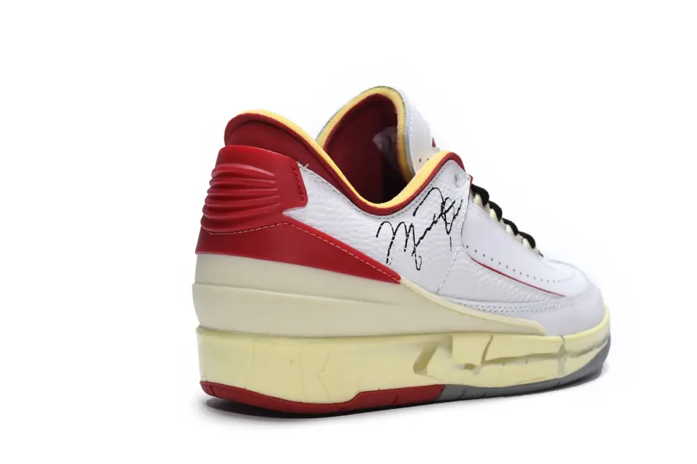Off White x Air Jordan 2 Retro Low SP White and Varsity Red DJ4375-106 