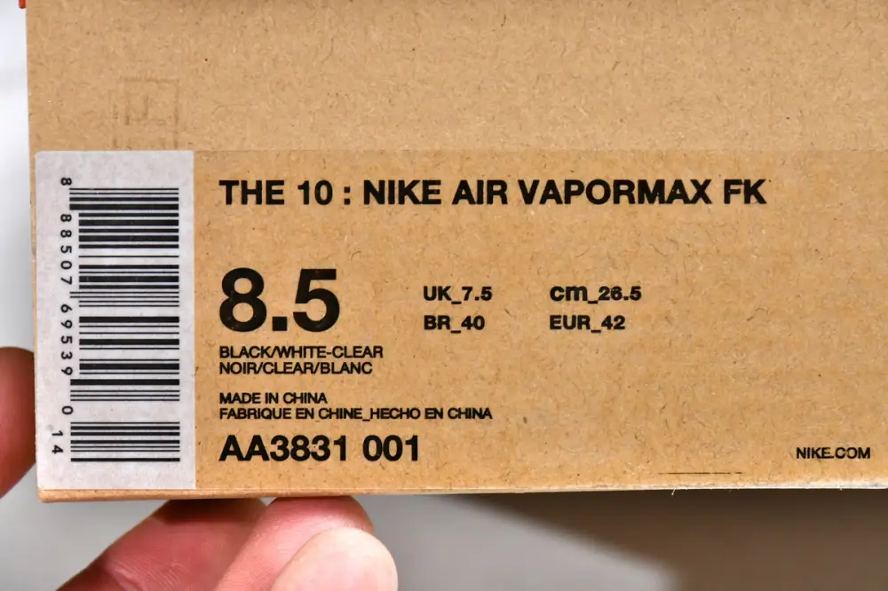 OFF White x Nike Air VaporMax Black White 