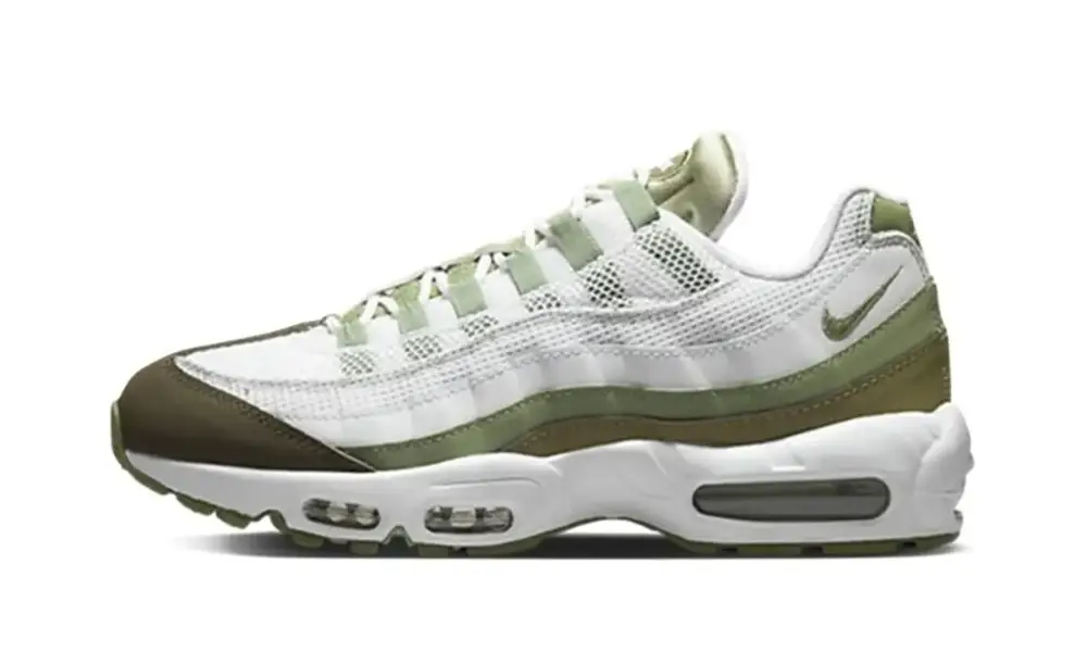 Nike Air Max 95 White Medium Olive Oil Green FD0780-100 FD38422