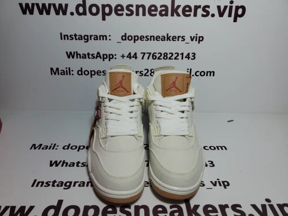 Air Jordan 4 reps Jordan 4 Retro Levi's White (Levi's Tag)