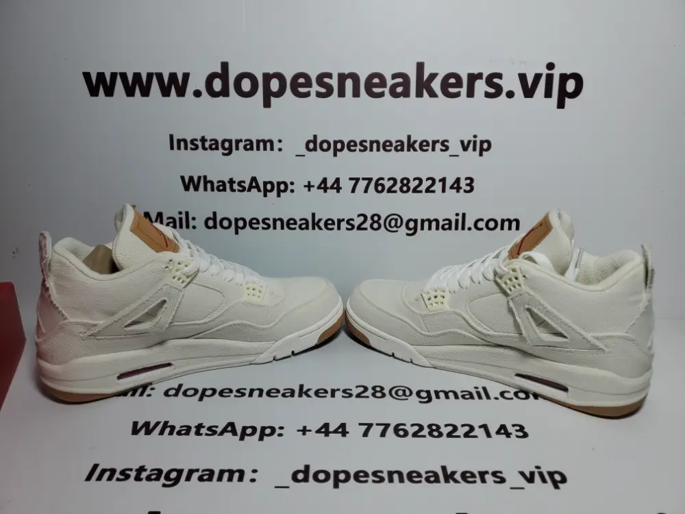 Air Jordan 4 reps Jordan 4 Retro Levi's White (Levi's Tag)