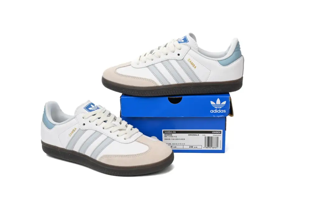 adidas Yeezy Desert Boot Reps Samba OG White Halo Blue ID2055