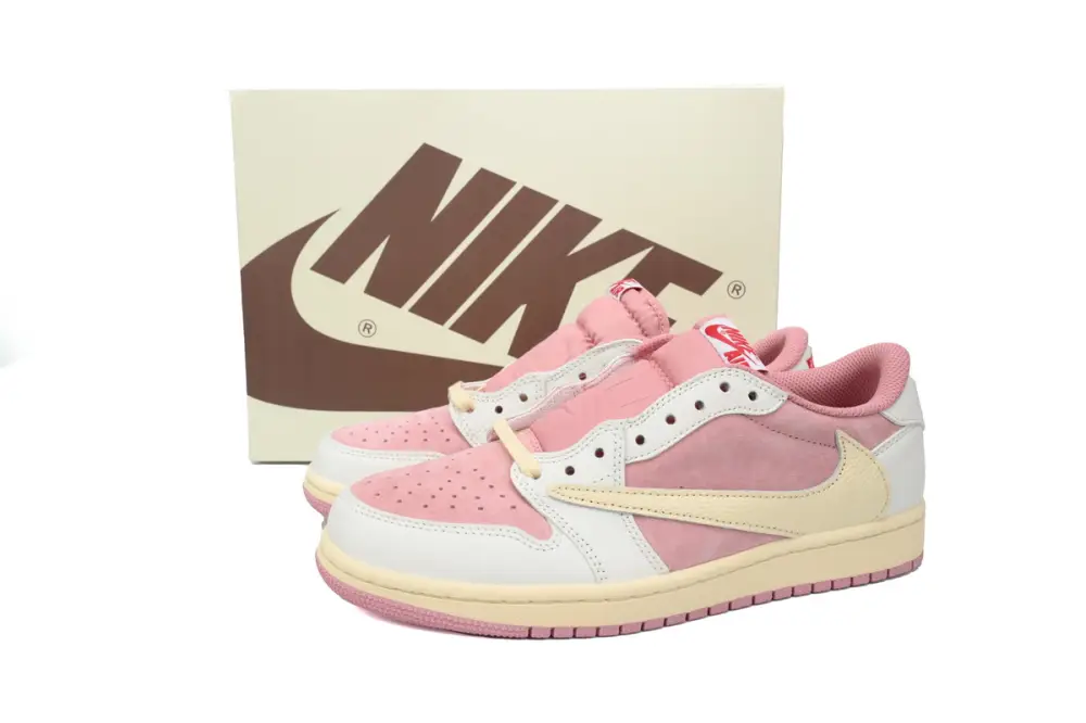 Travis Scott x Air Jordan 1 Low OG Shy Pink DM7866-600 