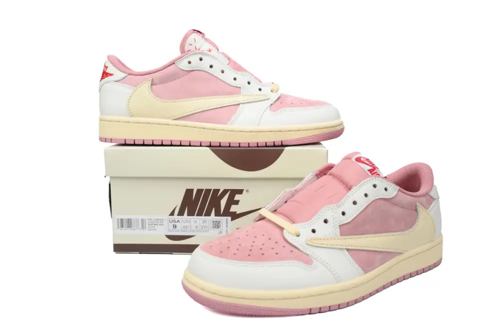 Travis Scott x Air Jordan 1 Low OG Shy Pink DM7866-600 