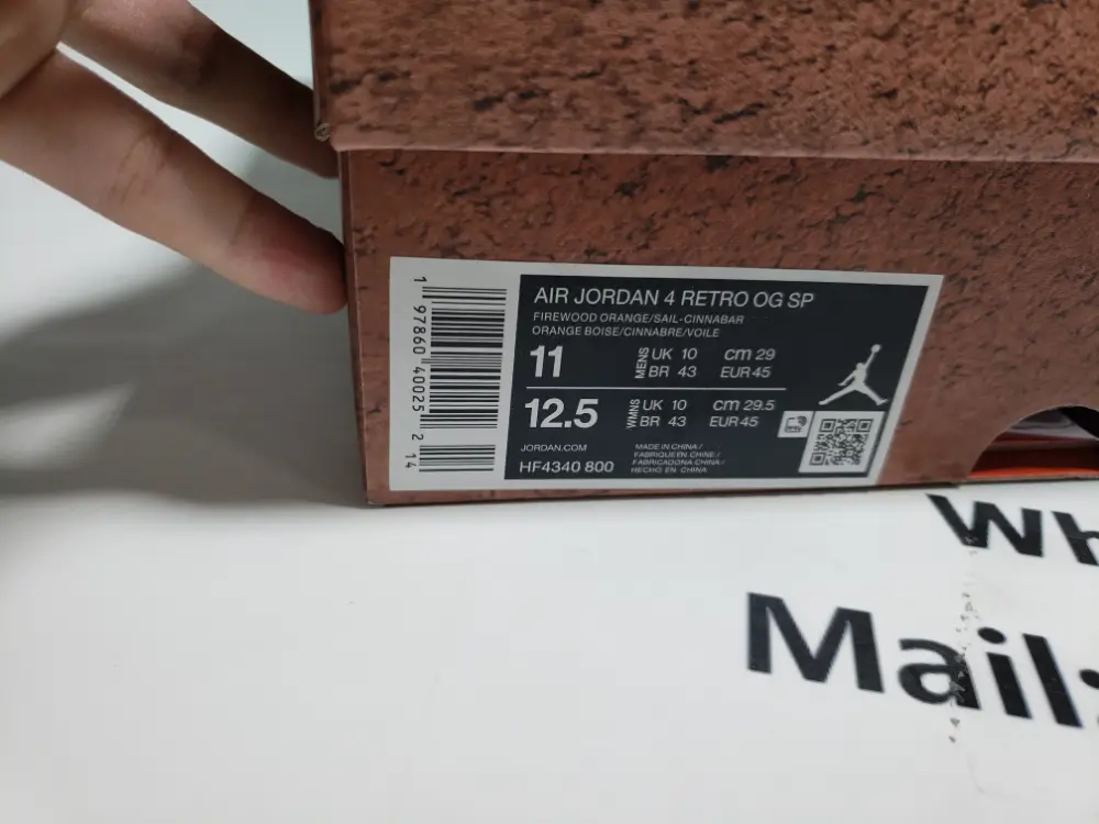 Air Jordan 4 Retro OG SP Nigel Sylvester Brick by Brick  HF4340-800 