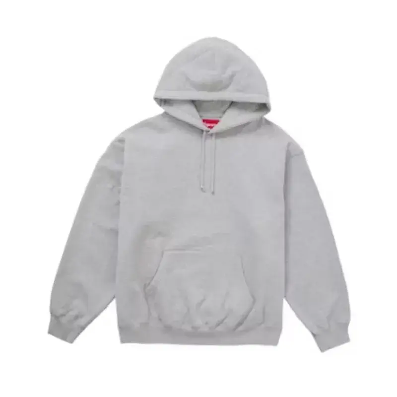 Supreme Satin Appliqué Hoodie Sweatshirt Grey 