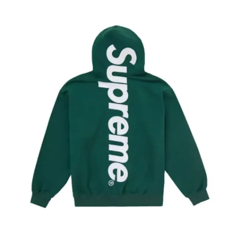 Supreme Satin Appliqué Hoodie Sweatshirt Darker Green DA3CC1269