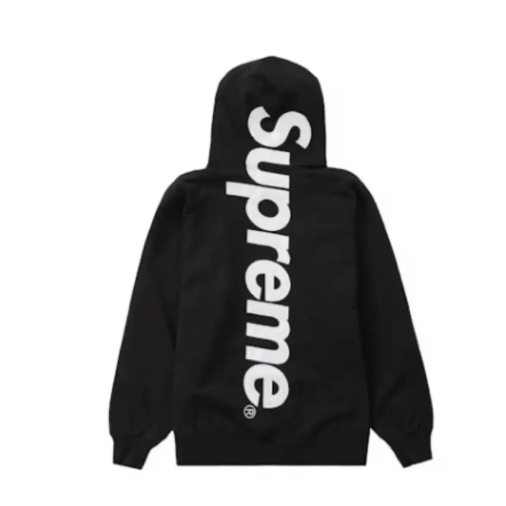 Supreme Satin Appliqué Hoodie Sweatshirt Black 861D9824