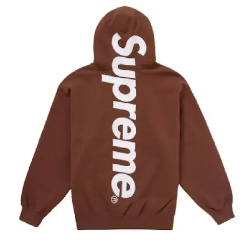 Supreme Satin Appliqué Hoodie Sweatshirt Brown BEE247