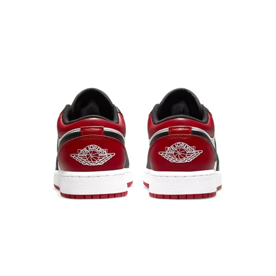 Air Jordan 1 Mid Bred Toe Low GS 'Bred Toe'