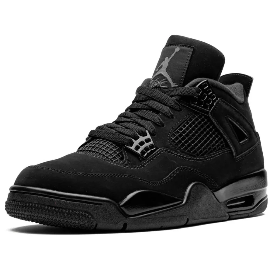 Air Jordan 4 Retro White Blue Retro 'Black Cat' 2020